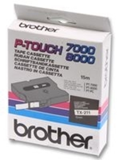 Picture of Brother P Touch 6mm White / Black Ribbon