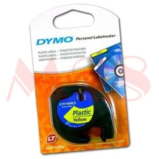 Picture of Esselte Dymo 12mm Black/Yellow Label