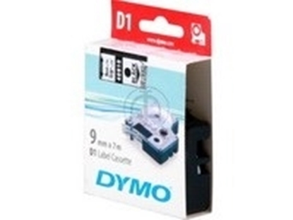 Picture of Esselte DYMO 9mm Black/Clear Tape