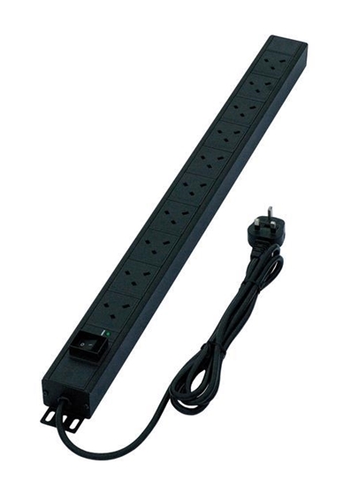 Picture of Excel 6 way 90 degrees Angle UK Socket PDU