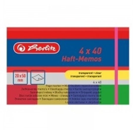 Picture of Herlitz Memo Sticker 20x50-4 Clear