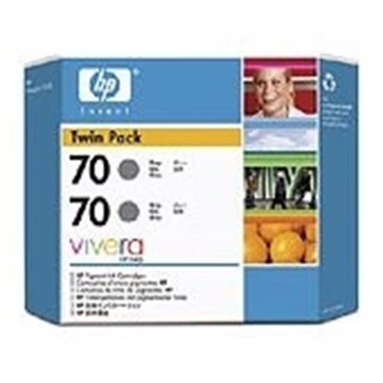 Picture of HP  2 X #70  Grey  Inkjet cartridge