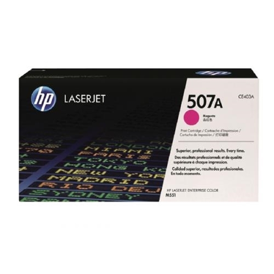 Picture of HP #507A Colour Laserjet  M551N Magent  toner