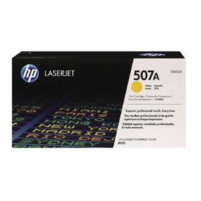 Picture of HP #507A Colour Laserjet  M551N Yellow  toner