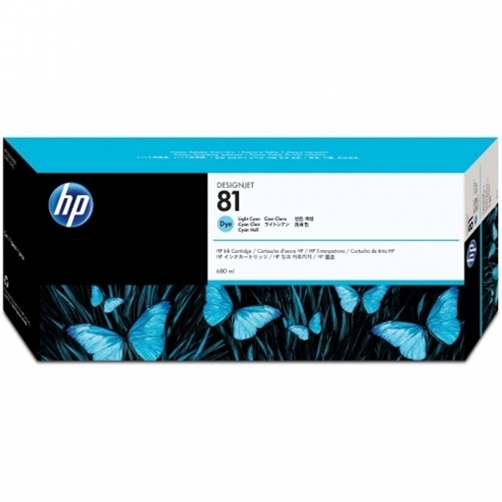 Picture of HP #81 5000 Plotter Dye Lt Cyan Cartridge