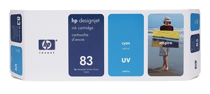 Picture of HP #83 Ink cartridge Cyan UV Cartridge