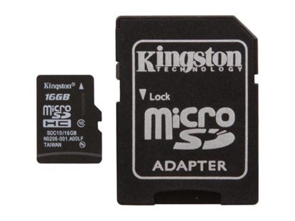 Picture of Kingston Micro SD Card  16GB 10Class