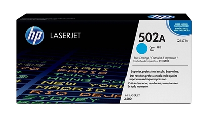 Picture of HP #502A Colour LaserJet 3600  Cyan Toner