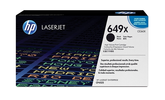 Picture of HP #649X Colour LJ Black Toner for CP4525