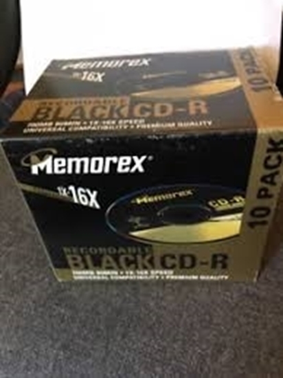 Picture of Memorex 700MB 80Min Black Cd's