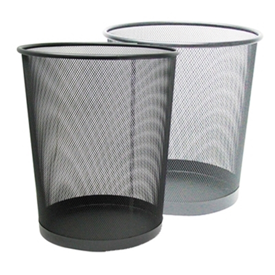 Picture of Metal Bin Silver 35cm ( )