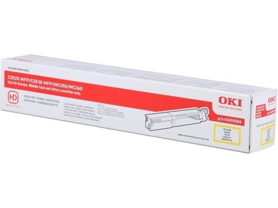 Picture of OKI C 3520/ C 3530 MFP Yellow Toner