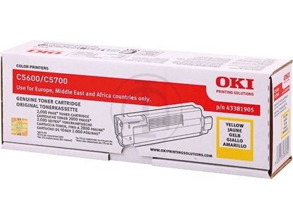 Picture of OKI C 5600/ C 5700  Yellow  2000 Pages