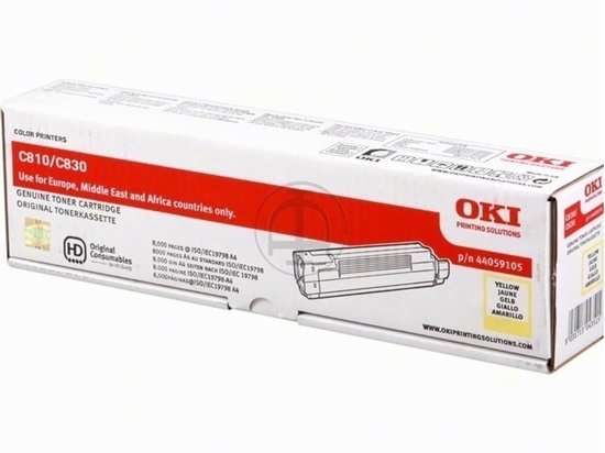 Picture of OKI C810 / C830 / C800  Yellow  Toner