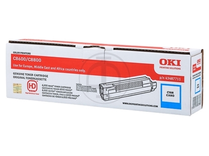 Picture of OKI C8600/ C8800 Cyan  Toner