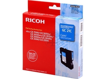 Picture of Ricoh AFC GX 3000 Cyan Cartridge GC 21C