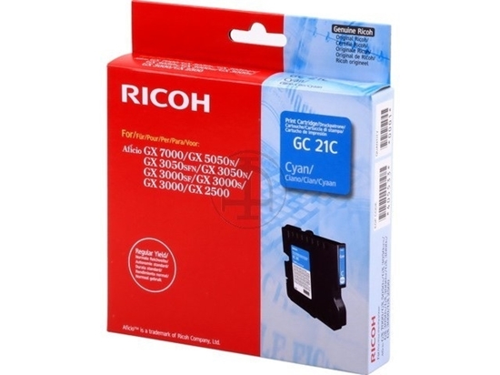 Picture of Ricoh AFC GX 3000 Cyan Cartridge GC 21C