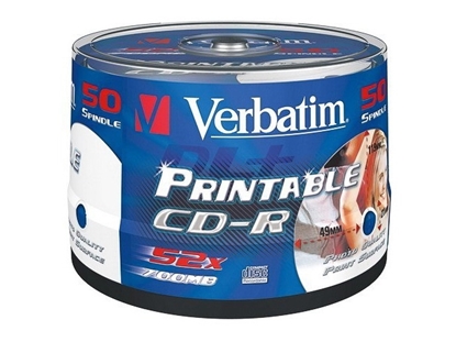 Picture of Verbatim  CD Printabl Spindle 50pcs 52x 700MB