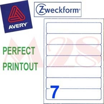 Picture of ZweckForm Box Files A4 Labels 190mm X 38mm