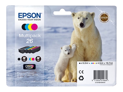 Picture of Epson Stylus #26 Multipack  XP510 / XP600