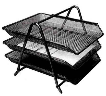 Picture of Metal Tray-3 A4 Black