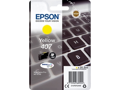 Picture of EPSON INK CARTRIDGE YELLOW L 407  WF4745DTWF